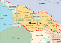 Карта Грузии. С сайта www.eurasianet.org