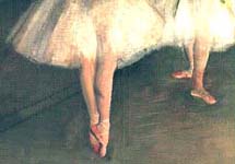 Фрагмент картины Дега ''Две балерины на сцене''