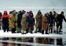 Рыбаки на льдине. Фото ИТАР-ТАСС