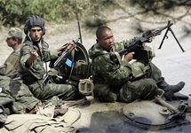 Российские солдаты в Гори. Фото AP