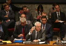 Виталий Чуркин на заседании Совбеза ООН. Фото AP