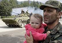 В зоне грузино-осетинского конфликта. Фото Reuters