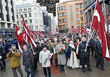 Шествие лавтийских националистов. Фото Mixnews.lv