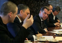 Встреча Медведева с лидерами незарегистрированных партий. Фото пресс-службы Кремля