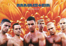 Обложка одного из альбомов Rammstein и музыканты группы