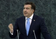 Выступление Михаила Саакашвили в ООН. Кадр видео с сайта gadebate.un.org