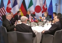 Саммит G7 в Гааге. Кадр Би-Би-Си