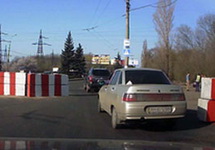 Бетонный блокпост террористов на участке погранотдела "Дмитровка". Фото: mungaz.net
