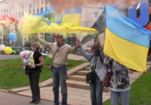 Акция на Лубянке в поддержку Савченко. Кадр Грани-ТВ