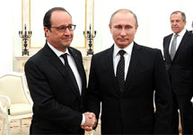 Владимир Путин и Франсуа Олланд. Фото с сайта kremlin.ru
