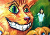 Чеширский Кот и Алиса с сайта www.billburg.com/artists/elee/10.cfm