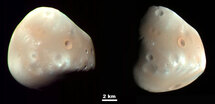 Спутник Марса Деймос. Фото NASA/JPL/University of Arizona с сайта http://hirise.lpl.arizona.edu/deimos.php