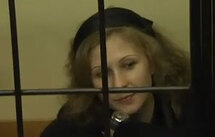 Мария Алехина в суде 26.09.2013. Кадр видеотрансляции "Радио Свобода"