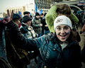 Участница митинга ''Единой России'' на Манежной площади. Фото Дмитрия Борко/Евгении Михеевой