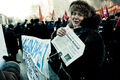 Участница митинга КПРФ на Триумфальной площади. Фото Дмитрия Борко/Евгении Михеевой