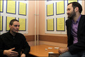 Сергей Удальцов и Илья Пономарев в коридоре суда. Фото Константина Рубахина